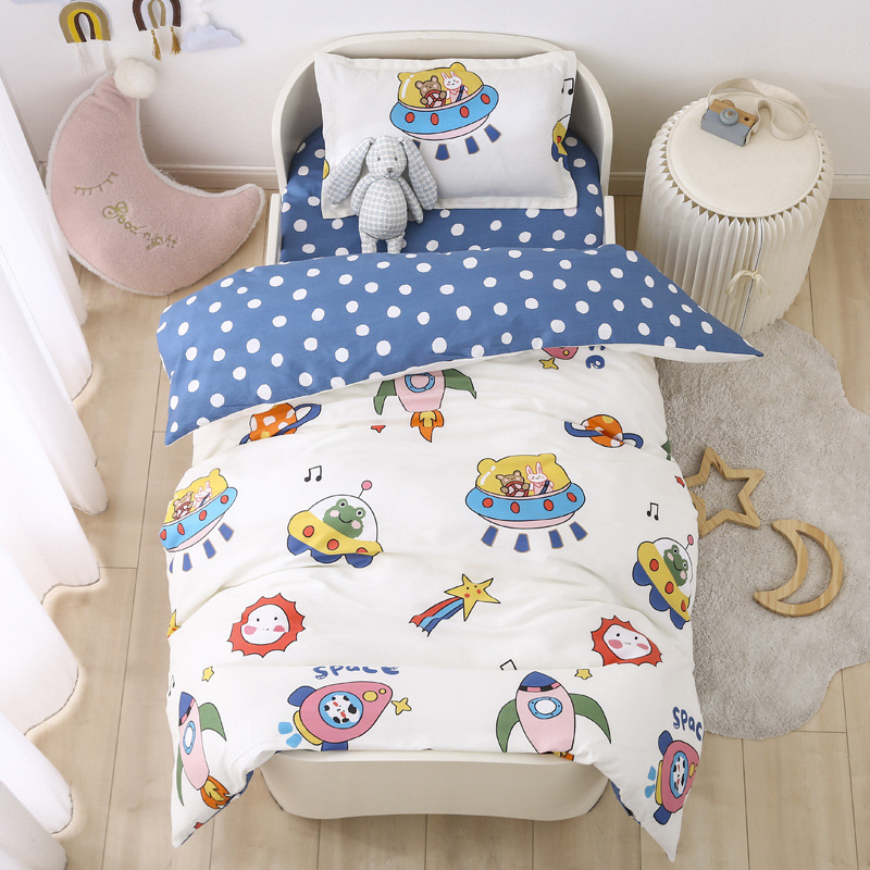 Cotton Kindergarten Quilt Three-Piece Set Children's Four Seasons Quilt Core Six-Piece Set Baby Bedding Quilt Cover