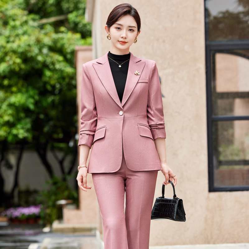 白领团购职业装YQ89152职业西装套装厂家秋冬气质老师优雅工作服