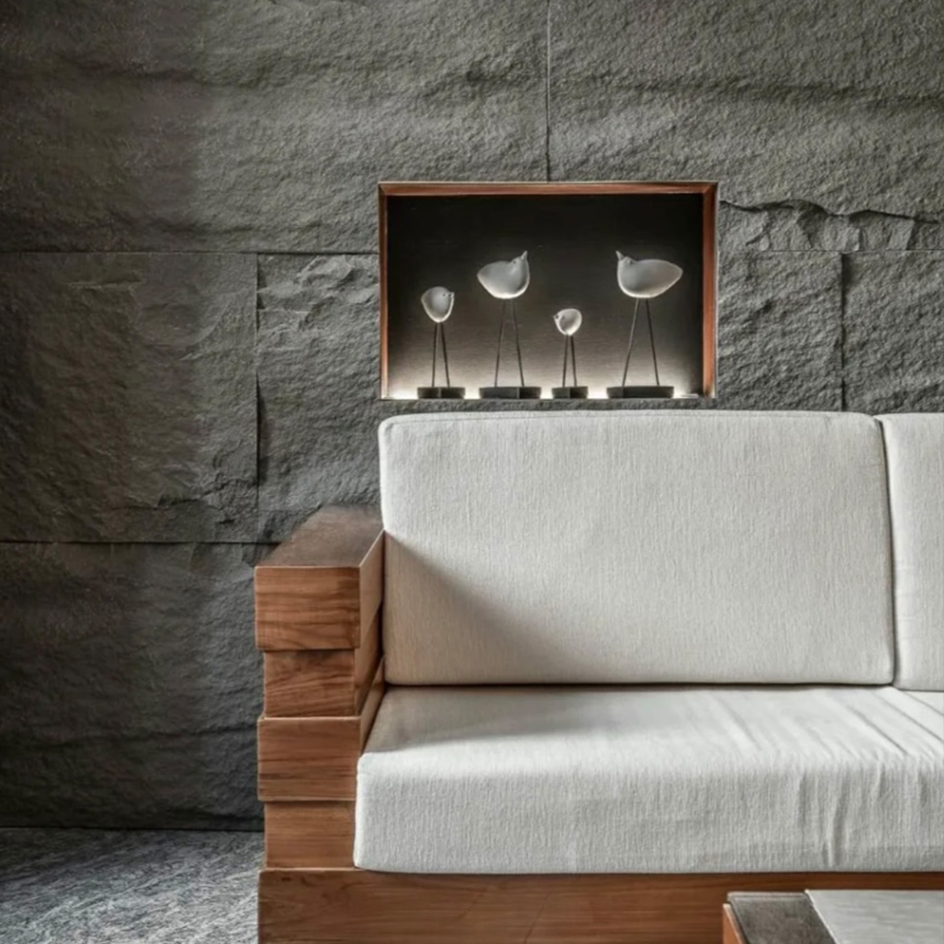 Factory Direct Sale Thin PU Stone Skin B2 Flame Retardant Flexible Arc Lightweight Cultural Stone Simulation Stone Board Easy to Install