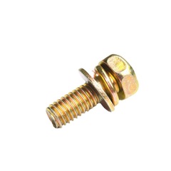 CZ Color-Zinc Cross-Slot Countersunk External Hex Flat Spring Washer Three-Piece Screw Set GB9074 Bolts M3, M4, M5, M6–M10