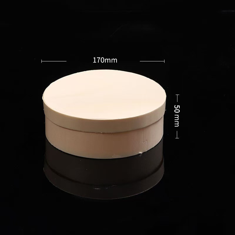 Wood Source madera redonda embalaje para llevar caja de pastel horneado caja de postre caja de pasteles bocadillos caja de embalaje desechable