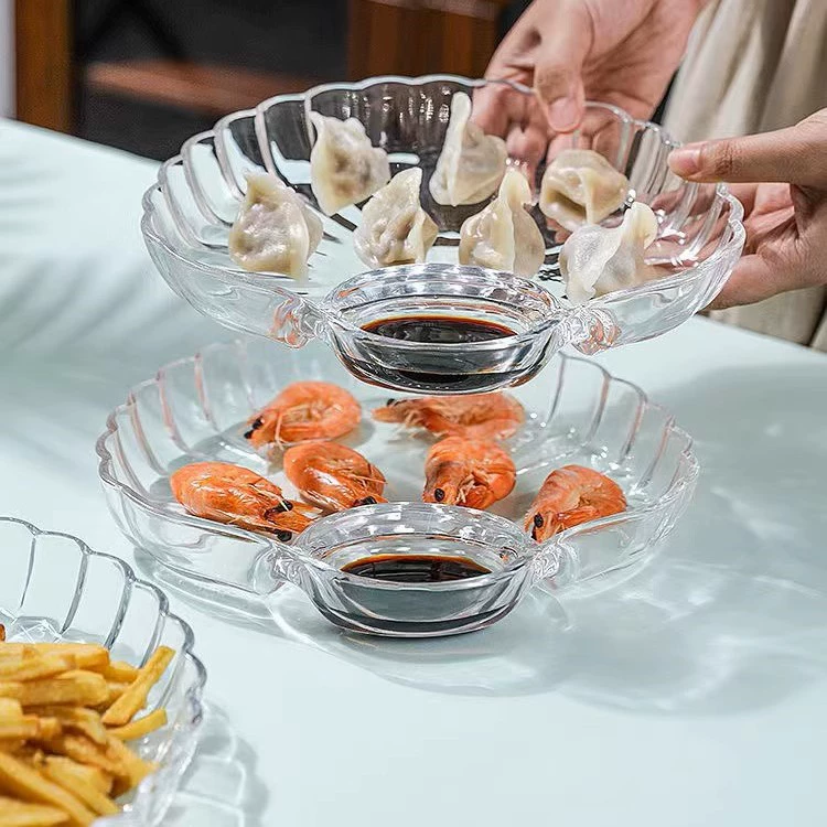 Пельмени тарелки с уксусом Домашние пластиковые тарелки с пельменями