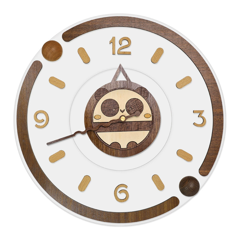 Творческий мультфильм панда настенные часы Акрил настенный декоративный интерьер подвеска