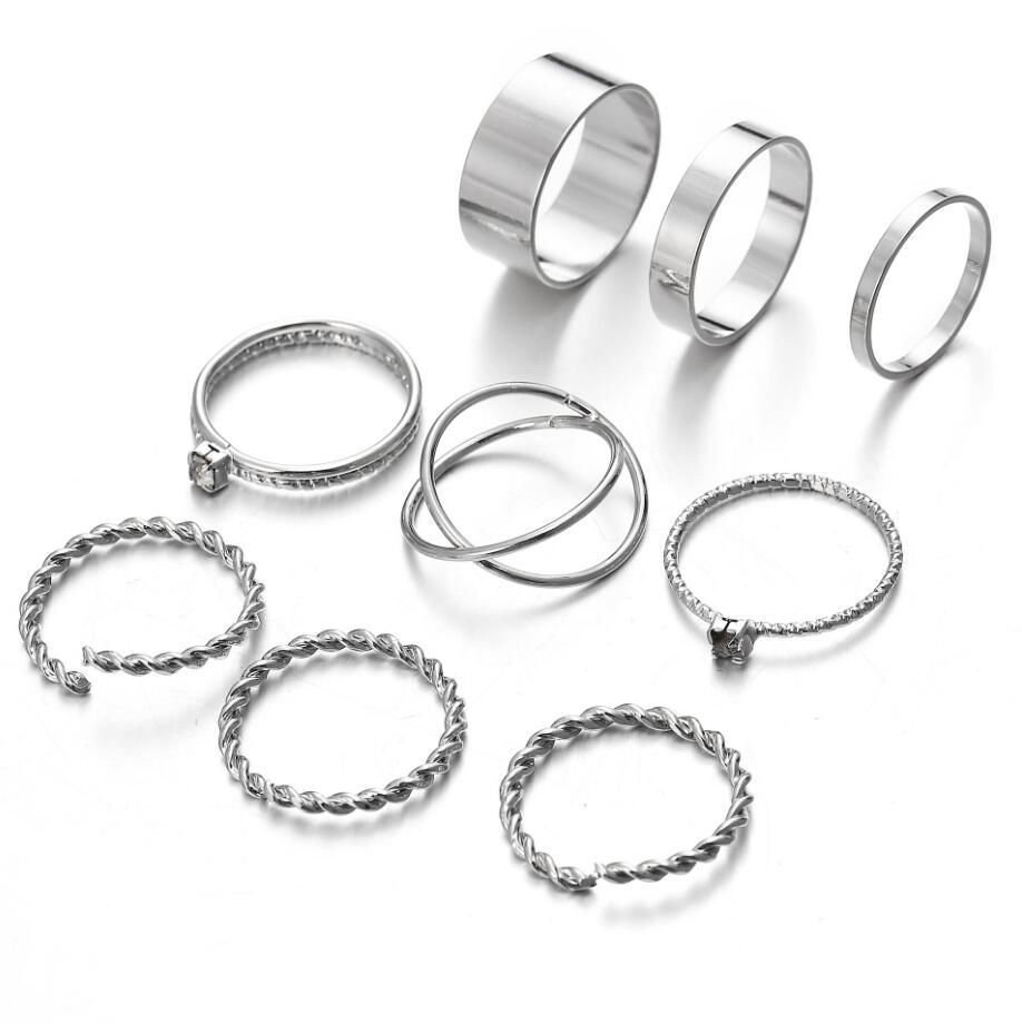 New Simple Twist Ring Set display picture 16