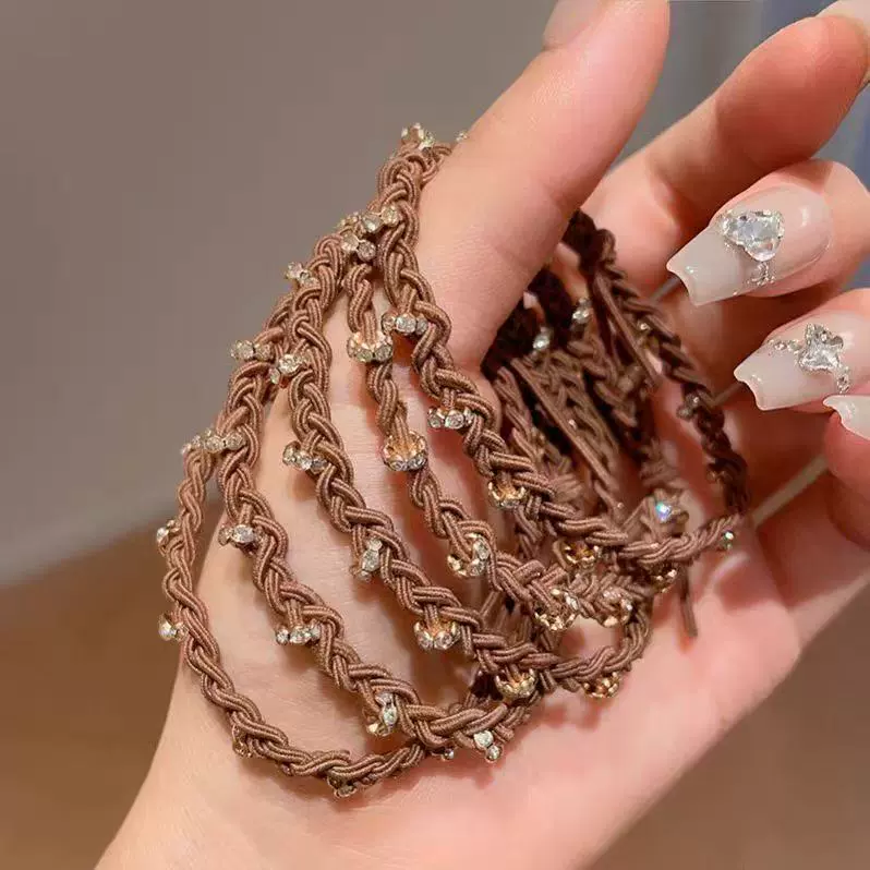 Elastic sports rostometer for gym, ponytail, durable hair rope, harmless hair accessory, no hair damage