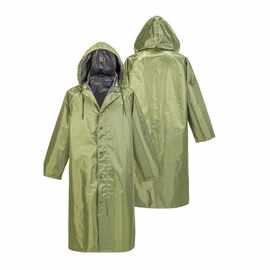长款连体雨衣 绿色抗洪防水工作服 牛津布双层加厚雨披 防暴雨风