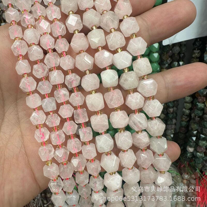 6-8mm切面八角玛瑙虎眼不规则冲角diy饰品配件手链不定形串珠饰品|undefined