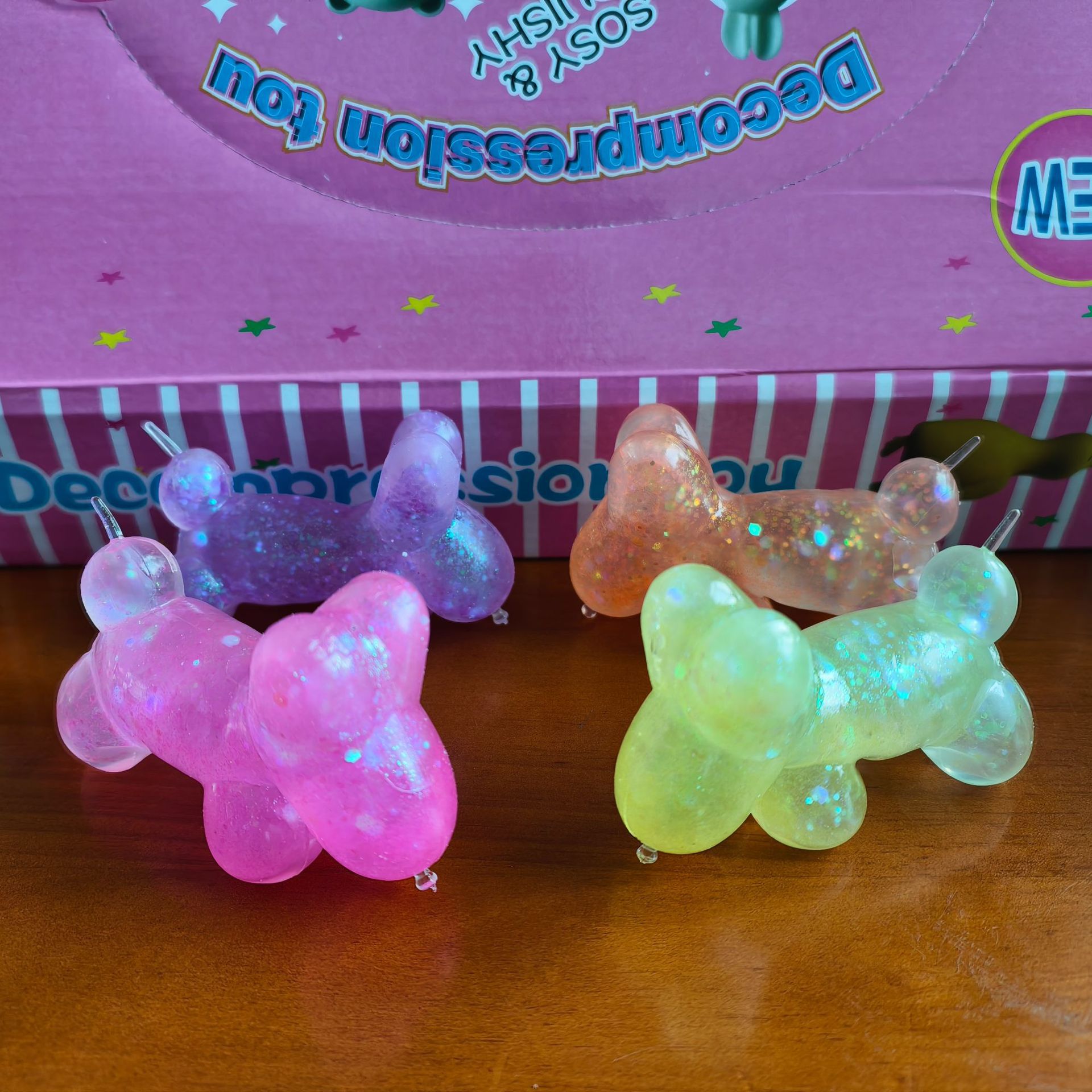 Espuma creativa Perla de color cachorro caramelo de Malta amasar música descompresión descomprimir juguetes simulación animal bola de ventilación