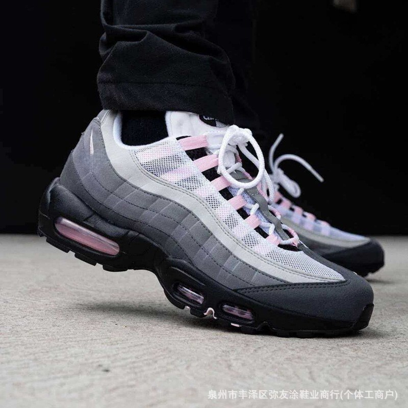 Putian Cross-Border Air Max 95 Trendy Versatile Air-Cushioned Shock-Absorbing Running Shoes for Men and Women, Casual Non-Slip Sports Shoes