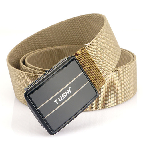 New Hot Selling Nylon Button Belt for Men Casual Canvas Waistband Breathable Versatile Jeans Belt Manufacturer Wholesale