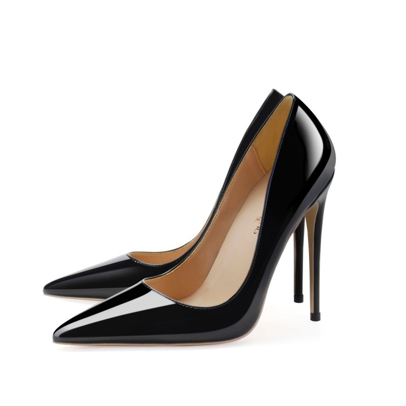 ZK high heels shoes 12cm超高跟细跟女鞋尖头浅口时装女鞋欧码