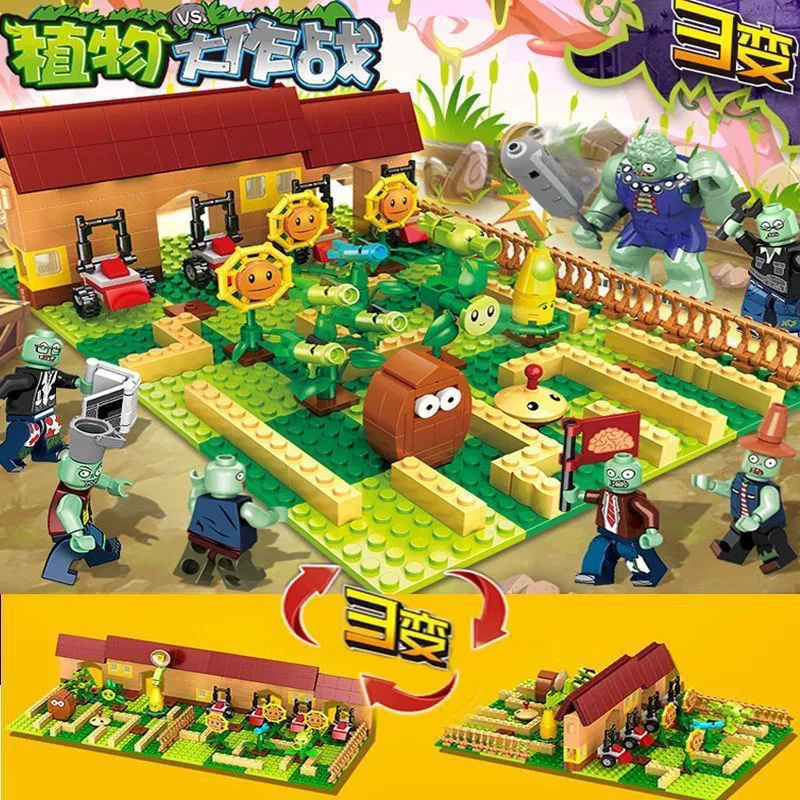 Lego, constructor, Plants vs. Zombies, farm, labyrinth, toy, full set
