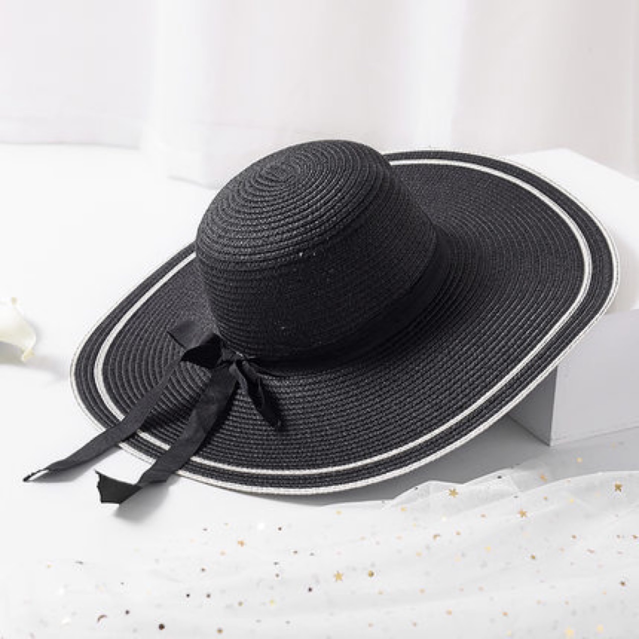 Women's Gender Women's Simple Style Classic Style Color Block Wide Eaves Straw Hat