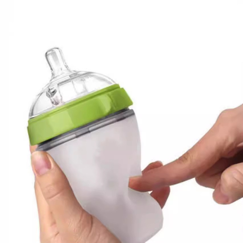 跨境宝宝奶瓶新生婴儿液态硅胶奶瓶Baby silicone feeding bottle|undefined