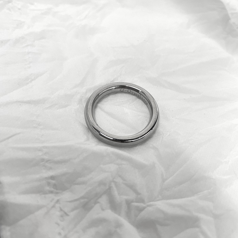 Titanium steel non-fading ring ring female design niche fashion plain circle personality High sense girlfriends light luxury cold wind ring