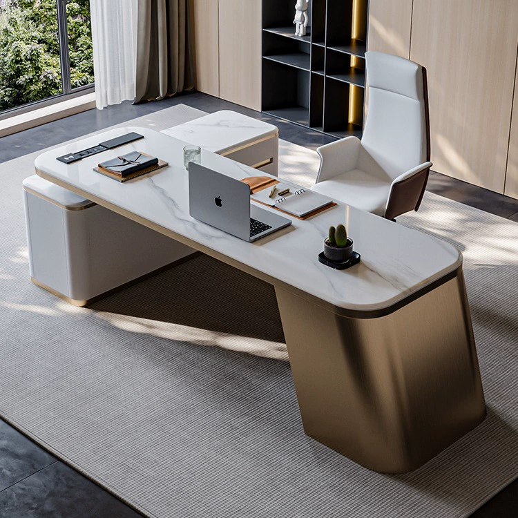 Легкий экстравагантный супер хрустальный каменный кабинет стол Современный простой домашний компьютер стол высокого класса минималистский медицинский консультационный стол