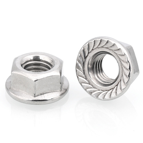 [m3m4m5m6m8m10m12m16] 304 stainless steel hexagonal flange nut nut with positive and negative teeth