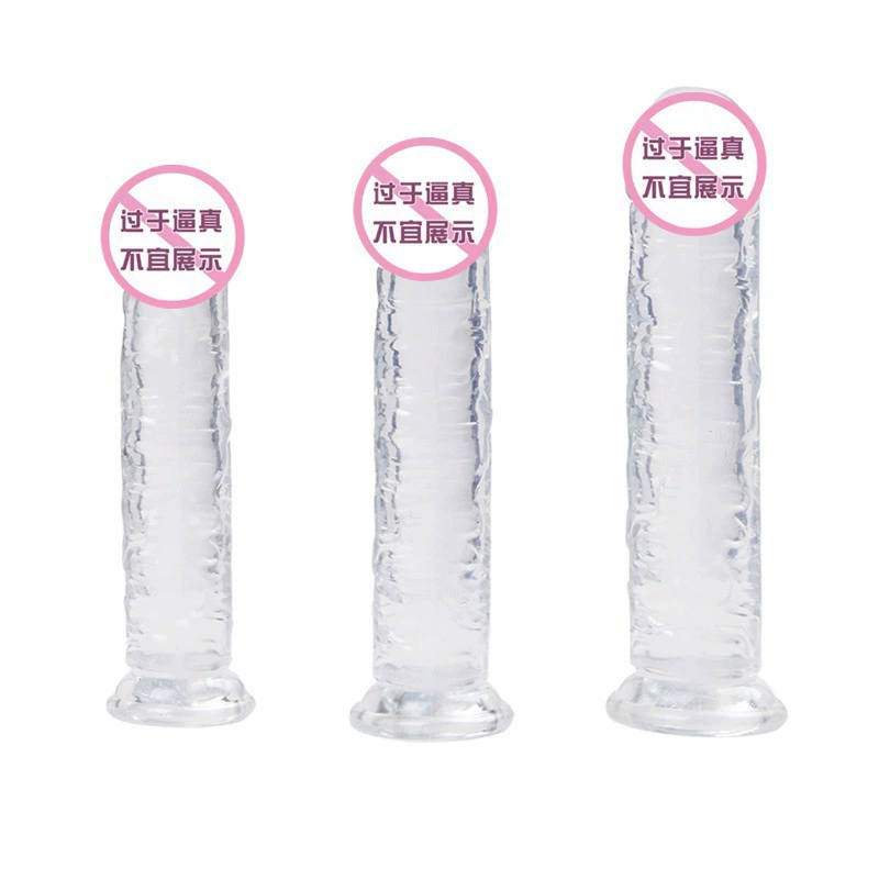 "@`Crystal penis soft and transparent female self-defense masturbation device anal plug adult sex toys wholesale"