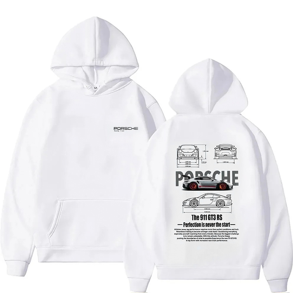 Casual Cotton Classic Fashion Design Car Letter Hoodies