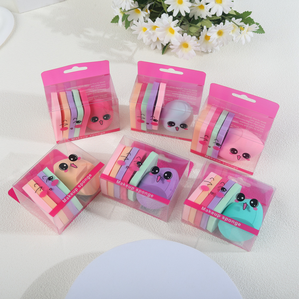 Polvo no comer polvo Q bala almohadilla de aire esponja ultra suave gota de agua huevo de maquillaje oblicuo diferente forma caja líquido de base