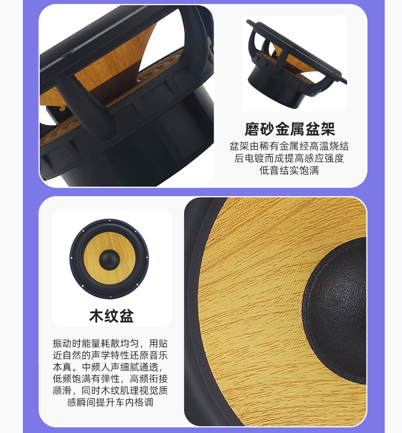 Car Audio 2-Way Mid-Bass Speaker Tweeter Set Universal