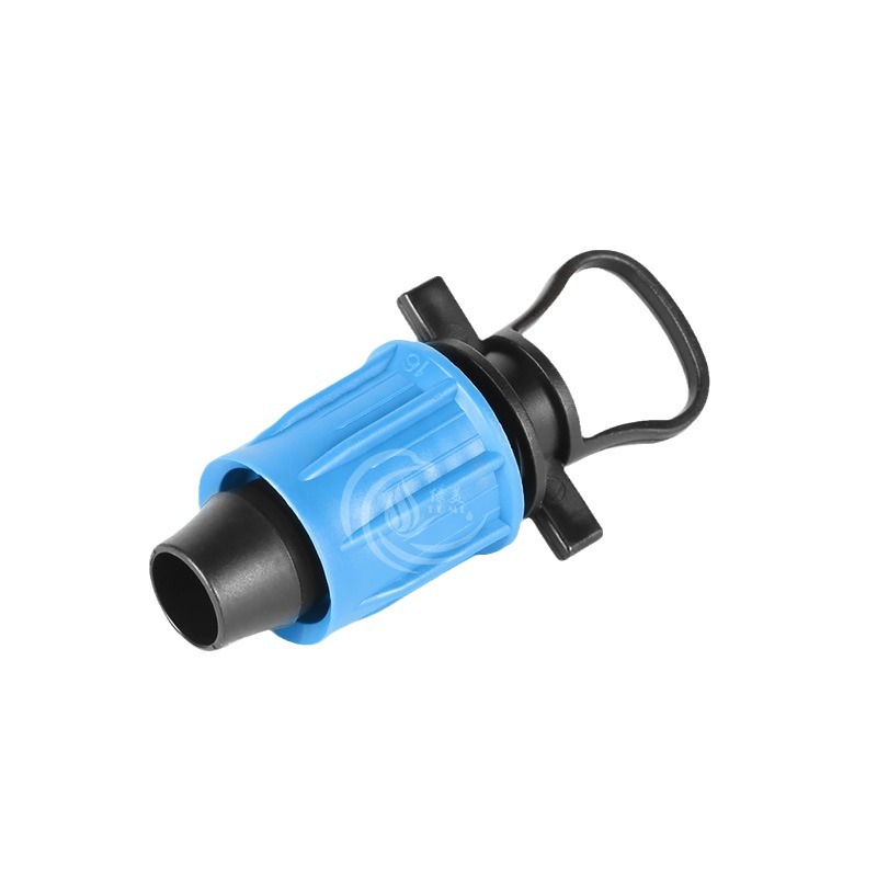 Capas azules 16PE tubo bloqueo enchufe para evitar la caída rotación atomizador micro cabezal de goteo conexión tubería