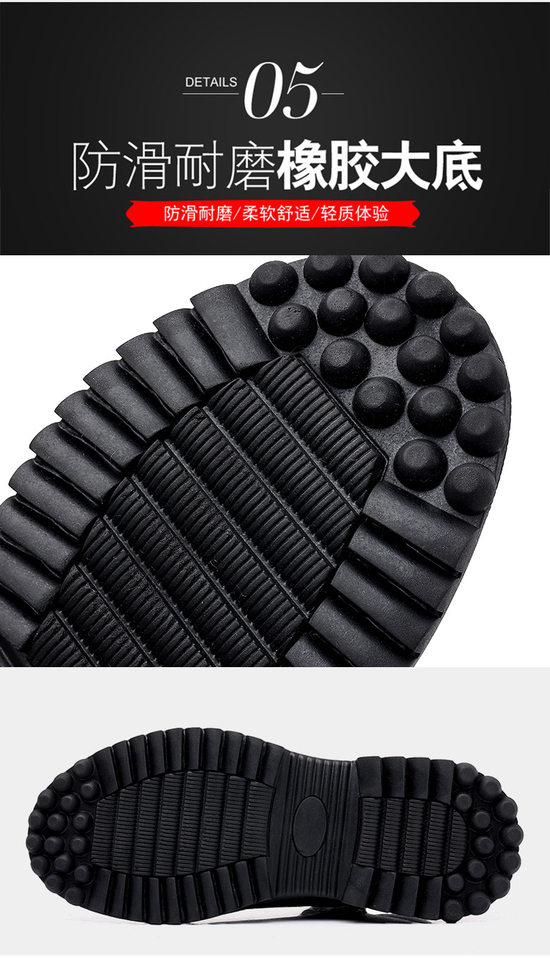 Giày bông nam cổ cao dây kéo lót lông giữ ấm da bò — Giày cotton đen chi tiết 14