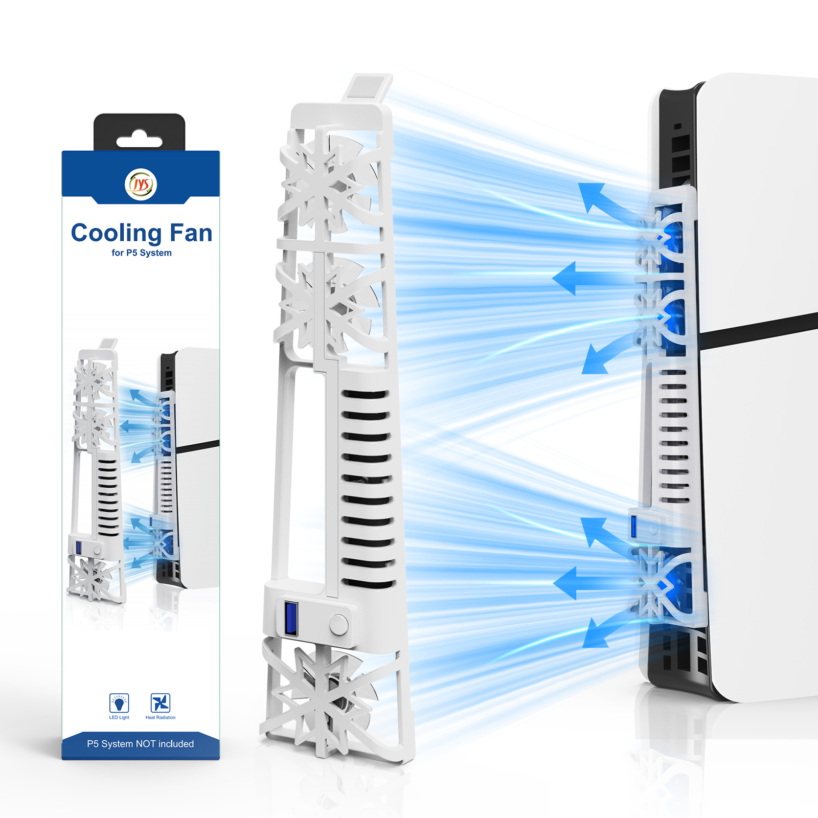 PS5 Slim juego anfitrión ventilador de refrigeración nueva versión PS5 host unidad óptica/versión digital universal con RGB colorido