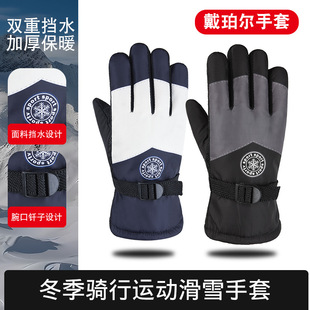 fleece-lined ski warm gloves thickened men's and women's anti-slip fleece-lined windproof motorcycle outdoor riding sports gloves
