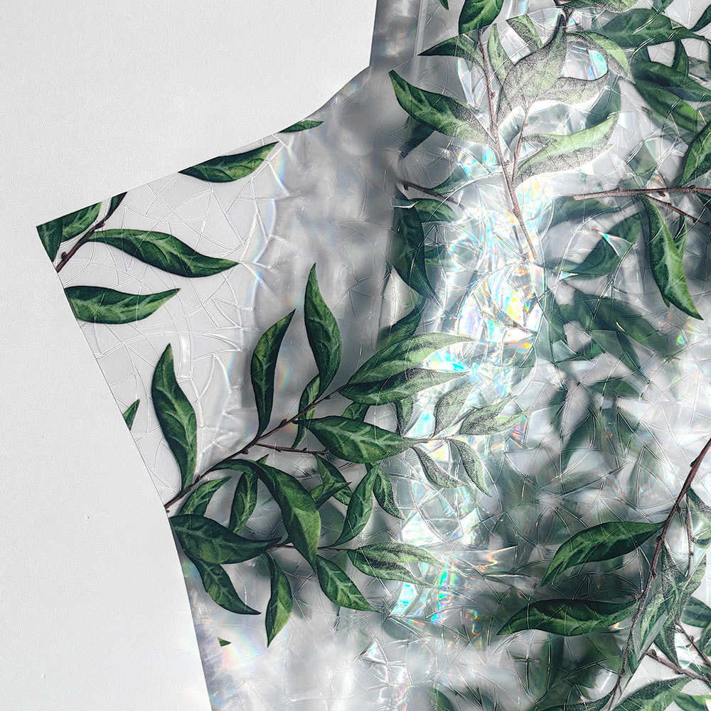 140g Weight Glass paster Home Textiles & Decor Type PVC Material Leaf Pattern Casual, Pastoral Style Casual Pastoral Leaf PVC Glass Paster Wall Art 24