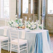 高级蓝纯色桌布ins背景布甜品台桌布儿童生日派对茶歇摆台布盖布