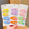 Korean pinkycolor Scrub wave Hairpin lovely Cartoon animal Flower bb Card issuance Hearts Bangs Edge clamp