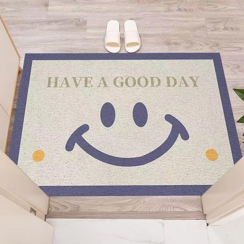 Entrance door silk loop mat, can be cut to size, hallway doormat, semi-circular door mat, non-slip, dirt-resistant