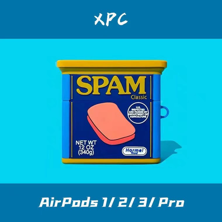 Силиконовый чехол для AirPods (KT) — совместим с AirPods 3, милый дизайн в виде банки с медом и карабин