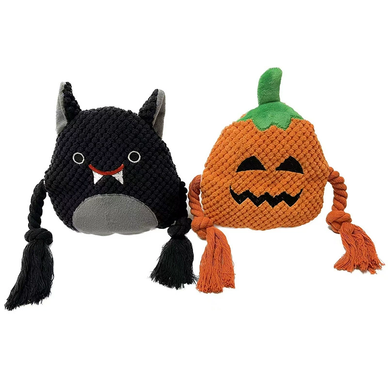 Новые игрушки для домашних животных Собака кусает звук Бумага хлопчатобумажная веревка ананасовая шерсть Хэллоуин Собака Игрушки для животных Товары для животных