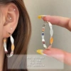 1051【Thick Silver】Pair of one-on-one