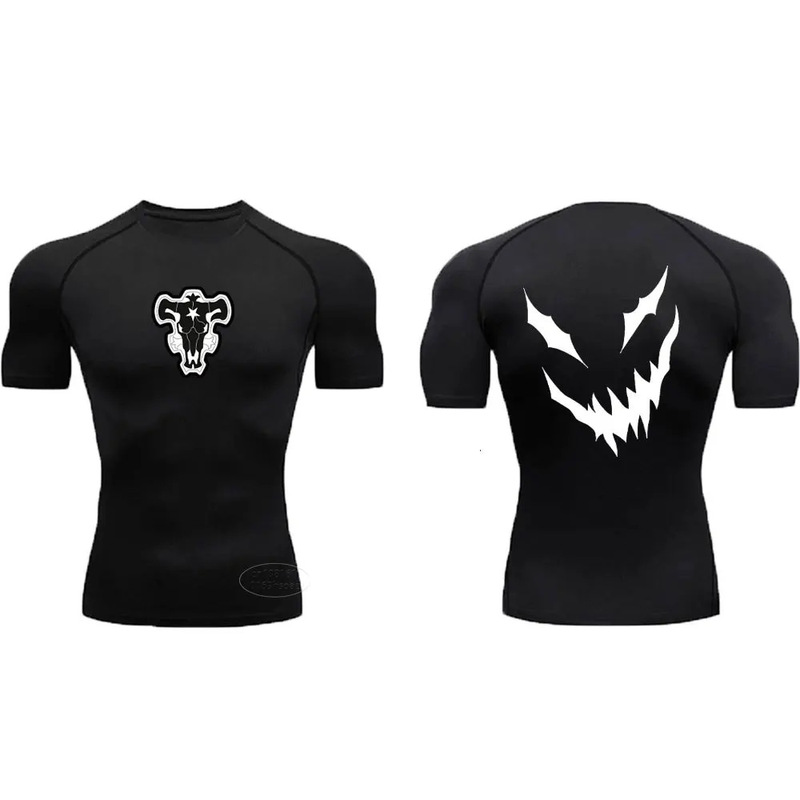 Anime Graphic Compression Shirt Sports Athletic Quick Dry T-Shirt T-Shirt Top, Sports Exercise, Sweatshirt Short