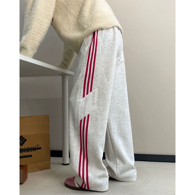 Теплые демисезонные брюки, американский стиль, oversize, увеличенная толщина, свободный прямой крой