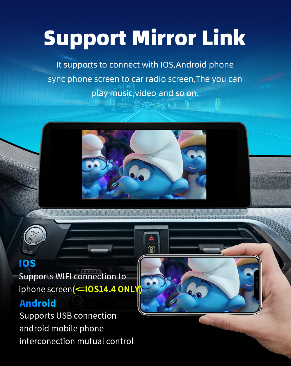 12.3inch Large-Screen Android Smart All-In-One Navigation Unit T133/8581/7862 with Optional 360 Panoramic View, C