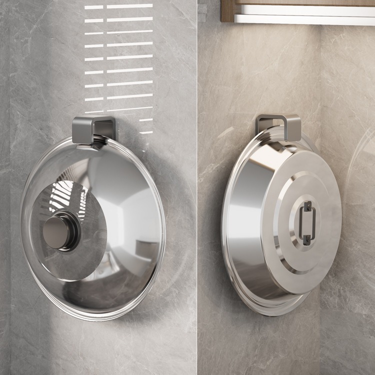 鍋蓋架子壁掛式免打孔廚房置物架收納神器放置器掛鈎牆上砧板菜板