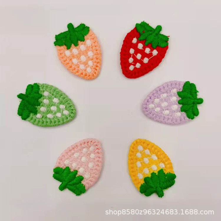 刺绣夏日清新水果diy发夹bb夹边夹头饰配件 女童发卡头饰鞋袜配件