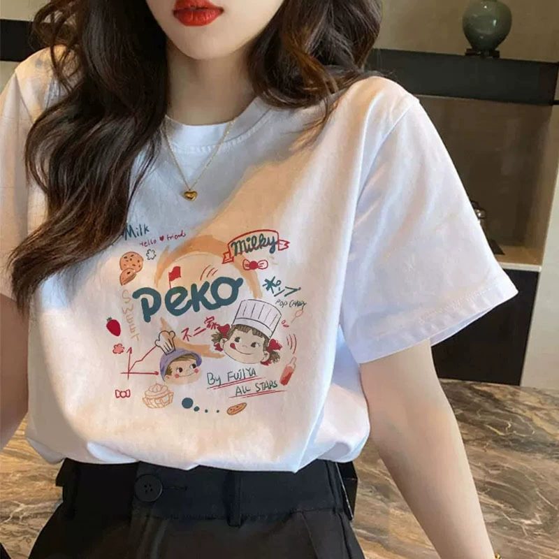 2025 новый летний ретро портовый аромат белая хлопковая футболка с короткими рукавами для женщин chic нишевые шикарный топ