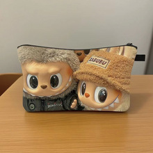 跨境热销拉布布化妆包labubu女生大容量洗漱包可爱便携防水手拿包