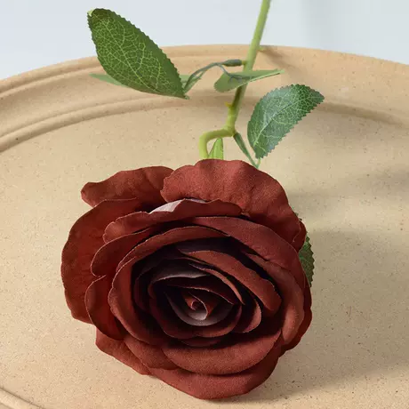 Large velvet rose caramel color