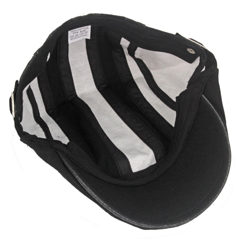 168g Weight Beret Hat Hats Type Holiday Occasion Cotton Material Color Block Pattern Spring&Summer Season Men's Gender Casual, Sports Style Flat Eaves Rim Men's Casual Sports Color Block Flat Eaves Beret Hat 2