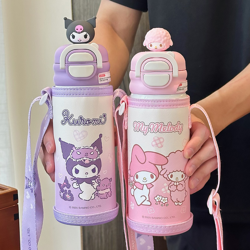 学校に行く女の子のための子供用魔法瓶カップ特別な 316 ステンレス鋼ストローケトル落下防止幼稚園ベビーダブルドリンクカップ|undefined