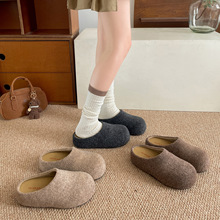 女王范复古厚底增高包头拖鞋女外穿2025新款秋季百搭半拖勃肯鞋