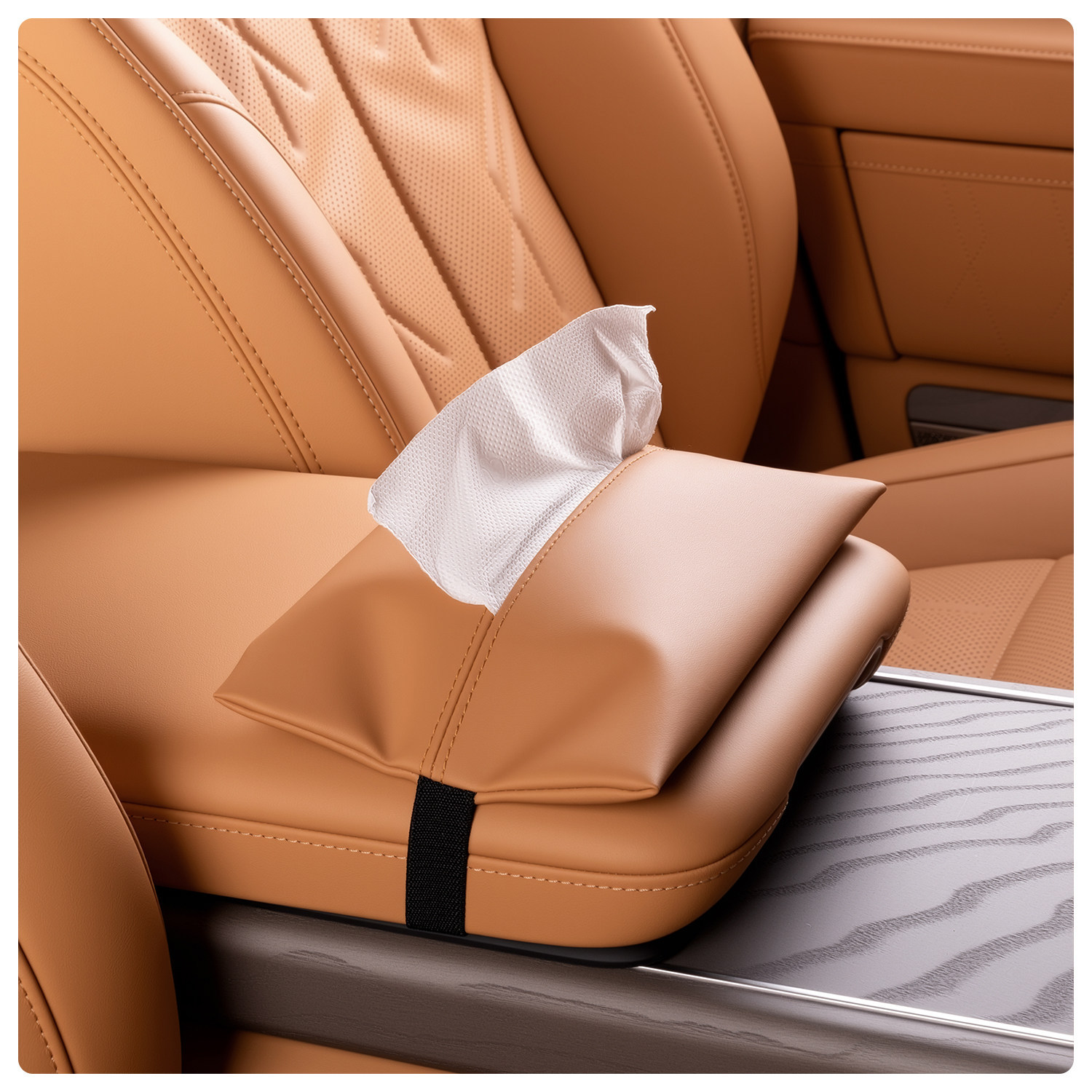 Suitable for Zeekr 9X tissue bag, car tissue box, in-car tissue dispenser, rear seat tissue bag, car interior decoration accessories