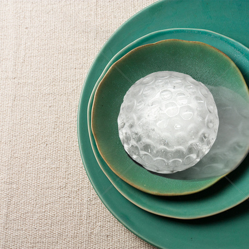 Golf Ice Hockey Self-Draining Ice Mold Single Silicone Round Ice Ball Mold Single Ice Ball Logo