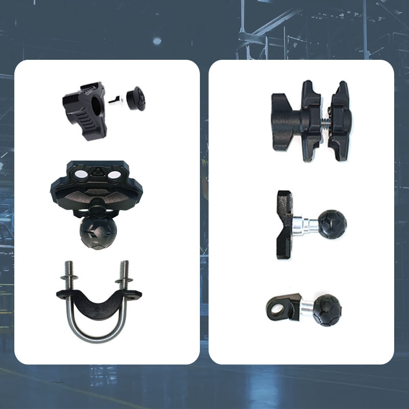 Accesorios universales de cabeza de bola de 1 pulgada de navegación para teléfonos móviles, soporte de base, enlace de diamante cuadrado, espejo retrovisor para motocicleta